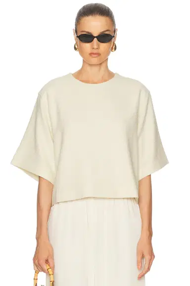 House of Dagmar Woven Boucle Tee | Thumbnail 1