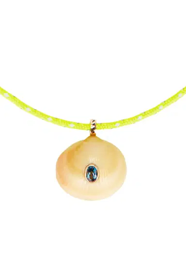 DEZSO BY SARA BELTRÁN Anandara Oval Kyanite Charm Surf Cord Necklace | Thumbnail 2 DEZSO BY SARA BELTRÁN Anandara Oval Kyanite Charm Surf Cord Necklace | Thumbnail 2