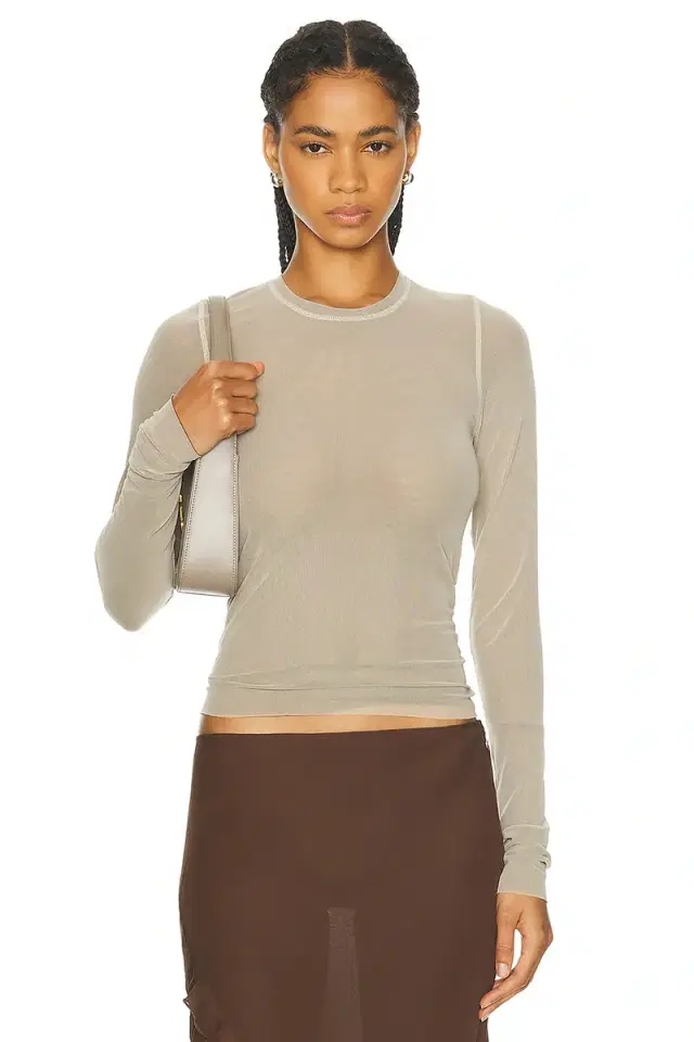 PRISCAVera Long Sleeve Mesh Top