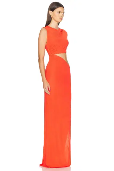 Atlein Cut Out Sleeveless Long Dress | Thumbnail 2