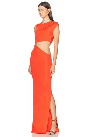 Atlein Cut Out Sleeveless Long Dress | Thumbnail 3