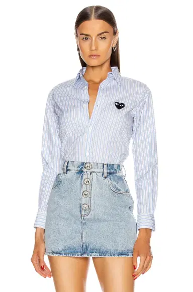 Comme des Garçons PLAY Striped Shirt | Thumbnail 1