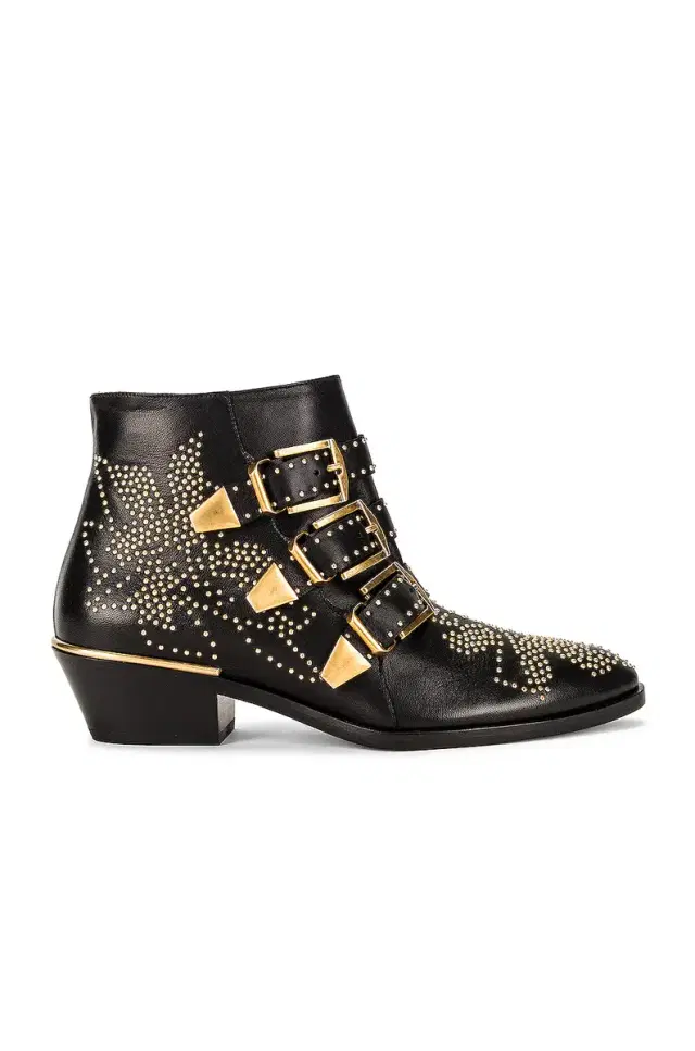 Chloe Susanna Leather Studded Booties