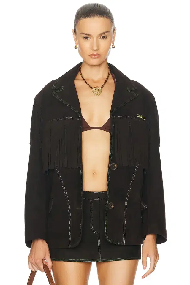 SIEDRES For FWRD Suede Fringe Jacket
