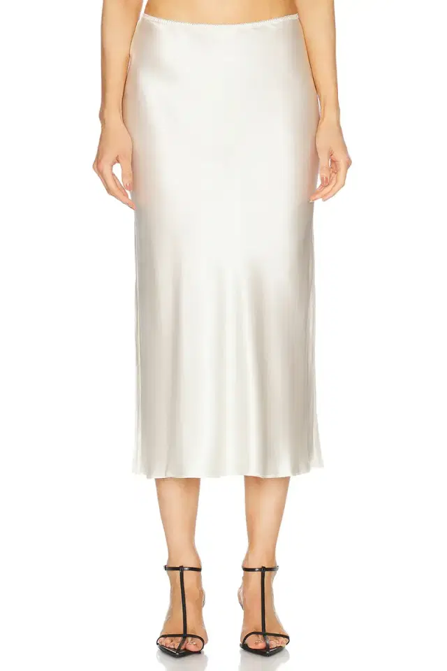 EAVES Chana Silk Midi Skirt