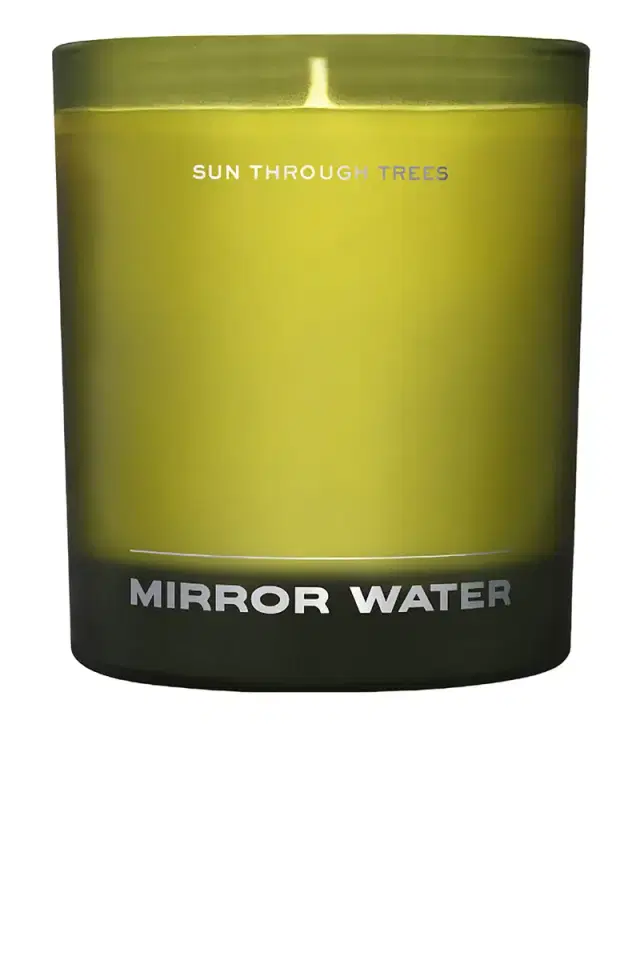 Mirror Water Sun Through Trees Candle