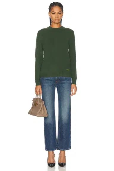 RENGGLI Embroidered Cashmere Crewneck Sweater | Thumbnail 5