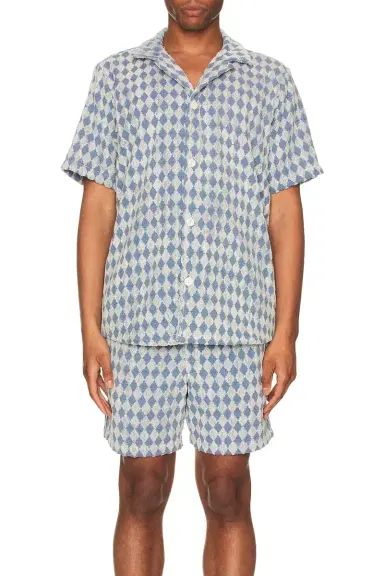 OAS Navy Diamond Cuba Terry Shirt | Thumbnail 3