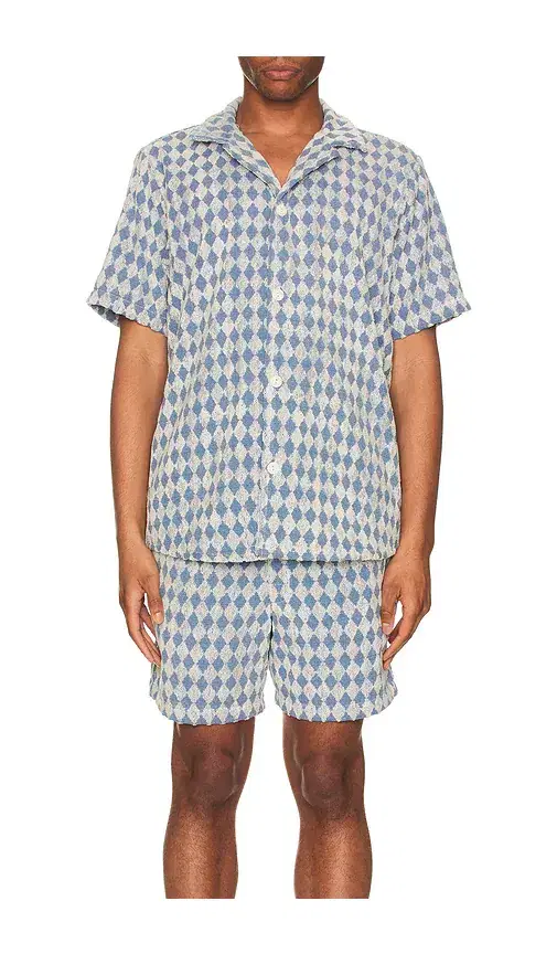 Navy Diamond Cuba Terry Shirt