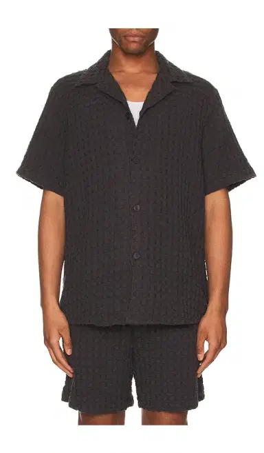 OAS Nearly Black Cuba Waffle Shirt | Thumbnail 1