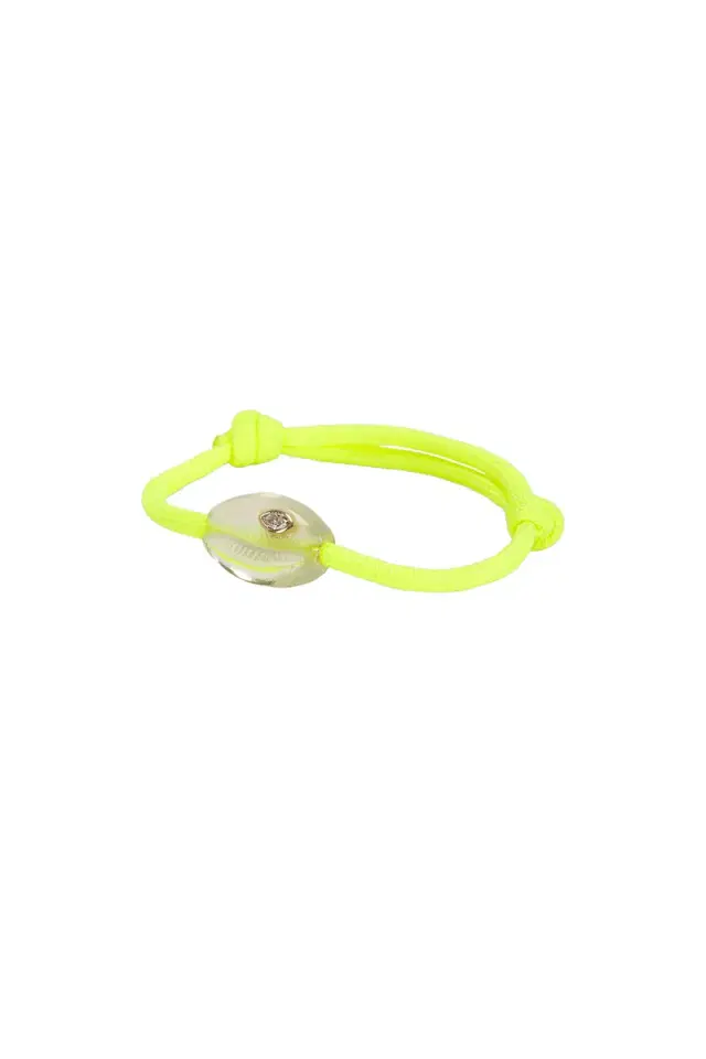 Diamond Cowry Bead Surf Cord Bracelet