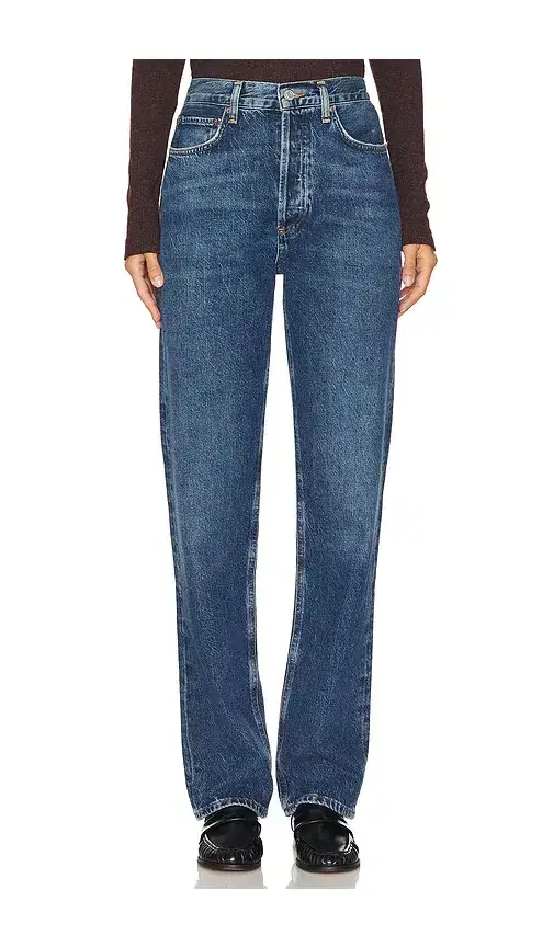 90s Pinch Waist High Rise Straight Jeans