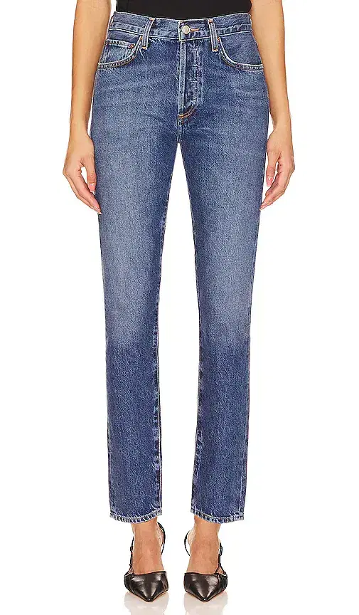 AGOLDE Austin Mid Rise Tapered Slim Jeans