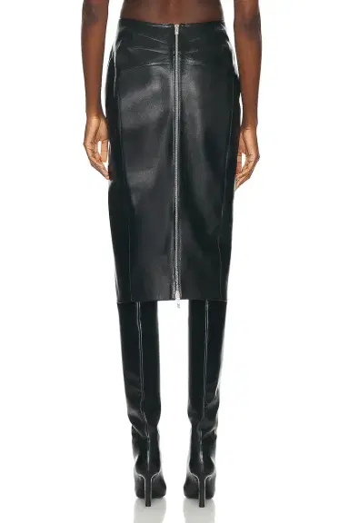 ALAÏA Leather Pencil Skirt | Thumbnail 3 ALAÏA Leather Pencil Skirt | Thumbnail 3