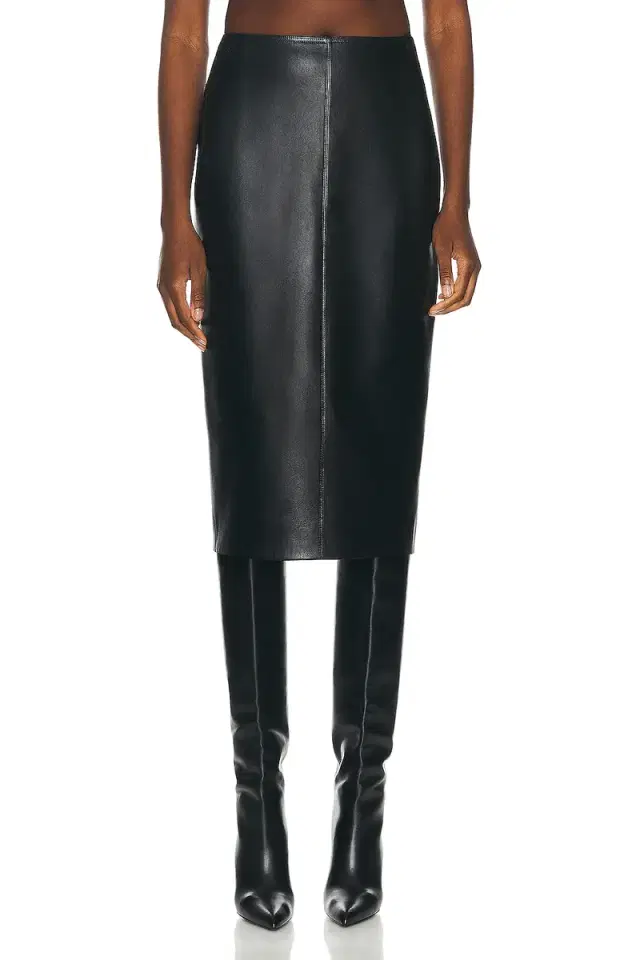 ALAÏA Leather Pencil Skirt