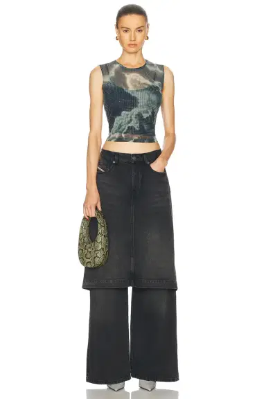 Alexander Wang Hotfix Crystal Cropped Tank Top | Thumbnail 4