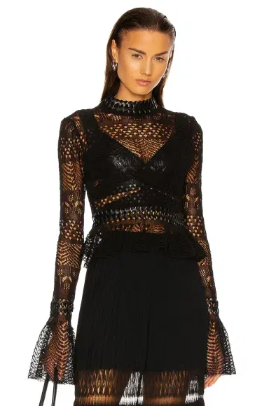 ALAÏA Fitted Long Sleeve Top | Thumbnail 1