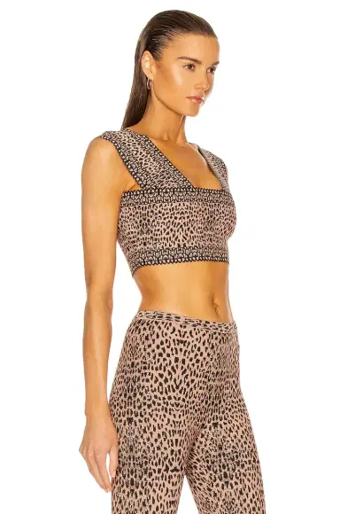 Alaïa Jacquard Print Fitted Top | Thumbnail 2 Alaïa Jacquard Print Fitted Top | Thumbnail 2