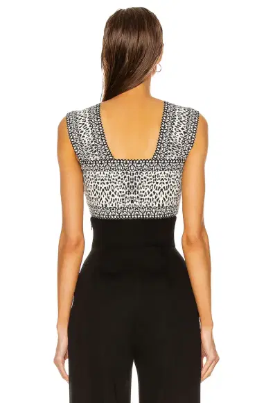 Alaïa Jacquard Print Fitted Top | Thumbnail 3 Alaïa Jacquard Print Fitted Top | Thumbnail 3