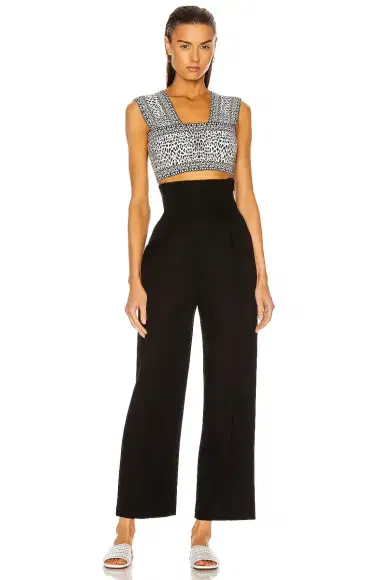Alaïa Jacquard Print Fitted Top | Thumbnail 4 Alaïa Jacquard Print Fitted Top | Thumbnail 4
