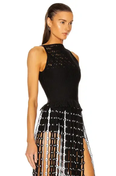 ALAÏA Knit Lace Sleeveless Top | Thumbnail 2 ALAÏA Knit Lace Sleeveless Top | Thumbnail 2