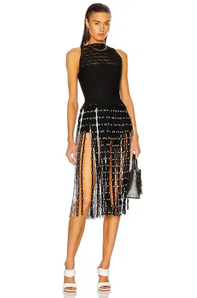 ALAÏA Knit Lace Sleeveless Top | Thumbnail 4 ALAÏA Knit Lace Sleeveless Top | Thumbnail 4