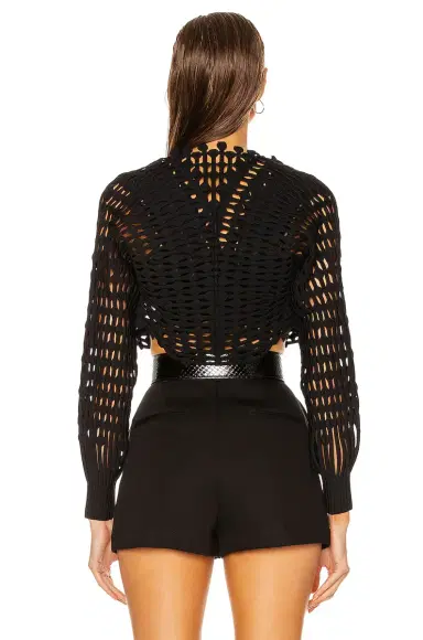 Alaïa Knit Lace Top | Thumbnail 3 Alaïa Knit Lace Top | Thumbnail 3