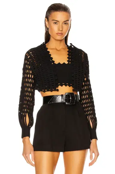 Alaïa Knit Lace Top | Thumbnail 1 Alaïa Knit Lace Top | Thumbnail 1