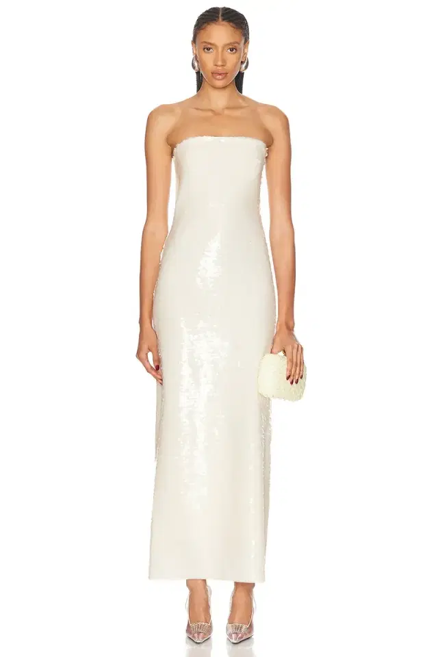 SEV Sequin Strapless Midi Dress