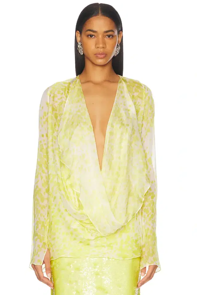 SEV Long Sleeve Draped Blouse