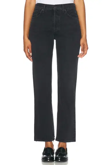 AGOLDE Lana Mid Rise Straight Jeans | Thumbnail 3