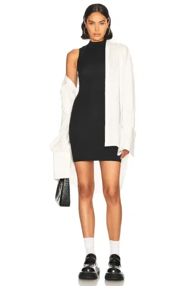 Helsa Jersey Mock Neck Mini Dress | Thumbnail 4