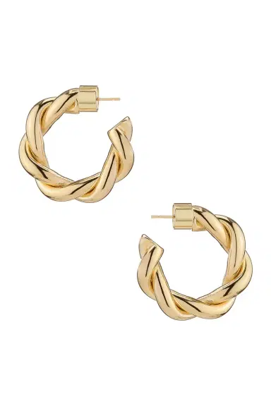 Jennifer Fisher Double Twisted Lilly Huggie Earrings | Thumbnail 2 Jennifer Fisher Double Twisted Lilly Huggie Earrings | Thumbnail 2