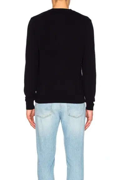 Comme des Garçons PLAY V Neck Double Emblem Sweater | Thumbnail 4