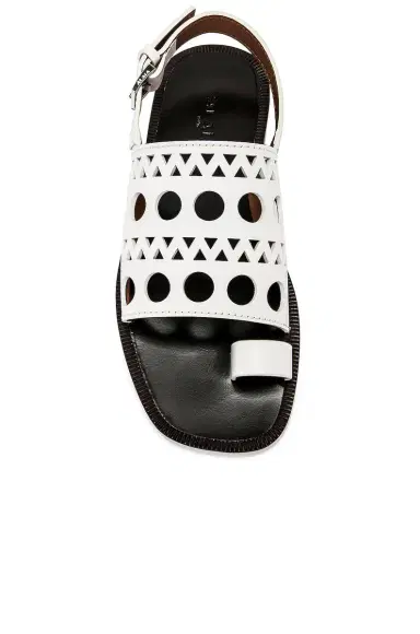 Alaïa Perforated Flat Sandal | Thumbnail 4