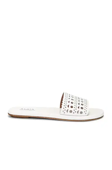 Alaïa Perforated Flat Sandal | Thumbnail 1 Alaïa Perforated Flat Sandal | Thumbnail 1
