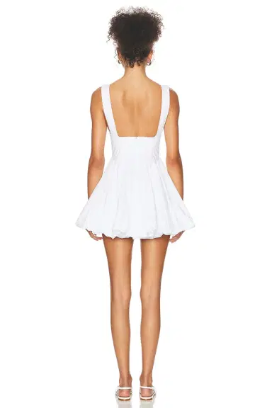 Helsa Poplin Bubble Mini Dress | Thumbnail 5