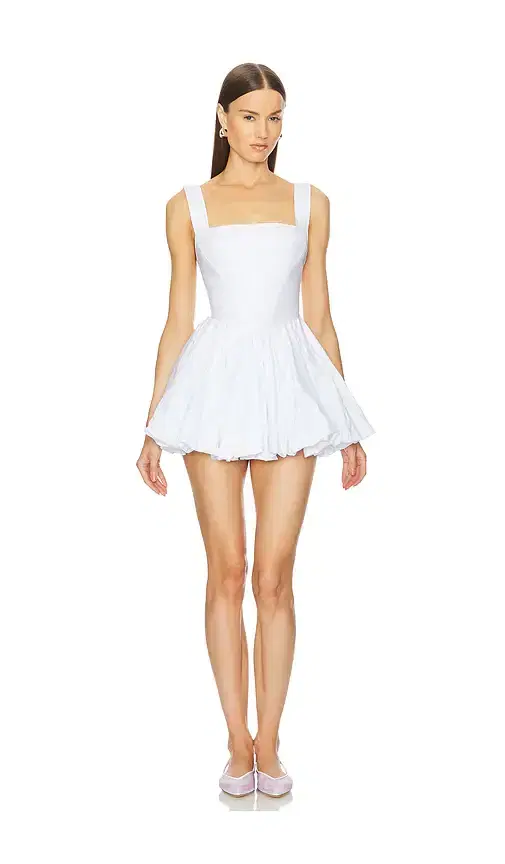 Helsa Poplin Bubble Mini Dress