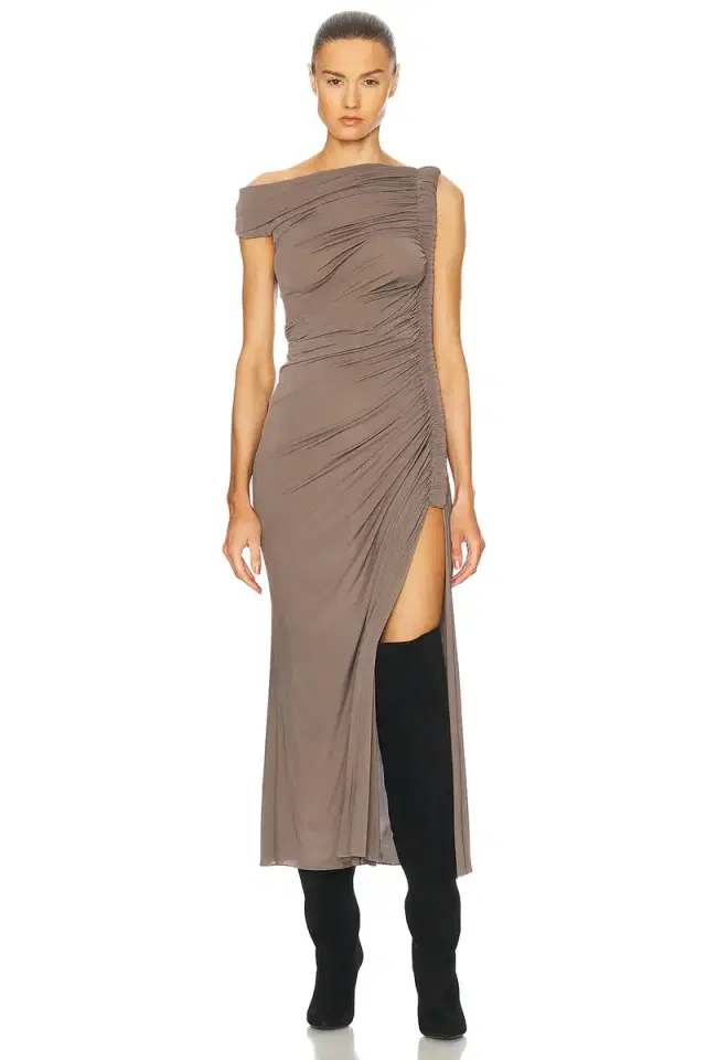 ALAÏA Ruched Midi Dress