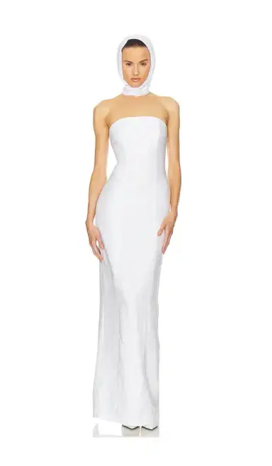 Helsa Linen Strapless Maxi Dress | Thumbnail 1 Helsa Linen Strapless Maxi Dress | Thumbnail 1