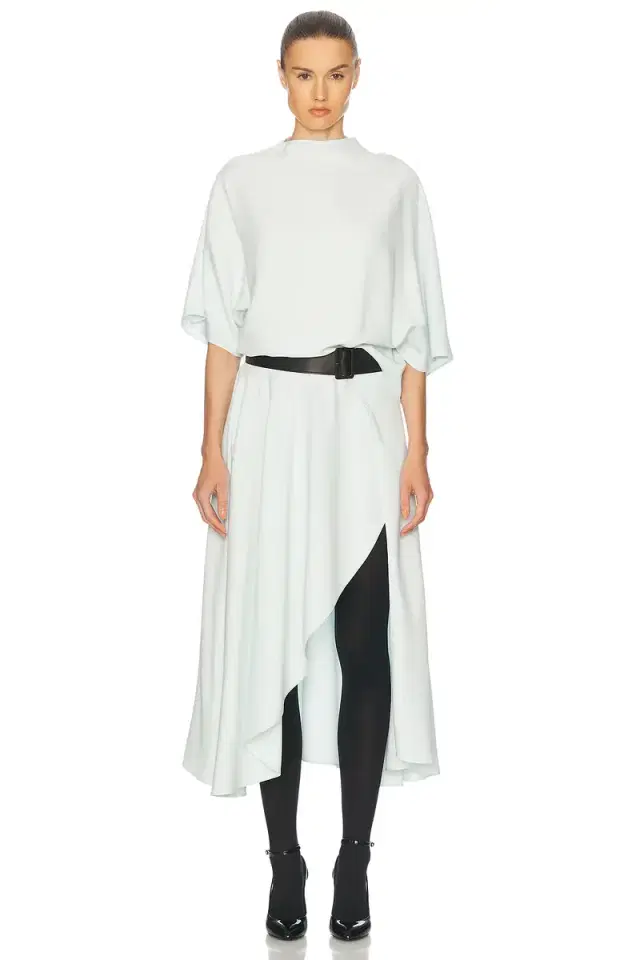 ALAÏA Short Sleeve Midi Dress