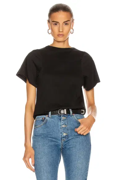 TOTEME Curved Seam Tee | Thumbnail 1 TOTEME Curved Seam Tee | Thumbnail 1