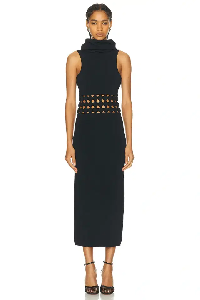 ALAÏA Hooded Highneck Dress