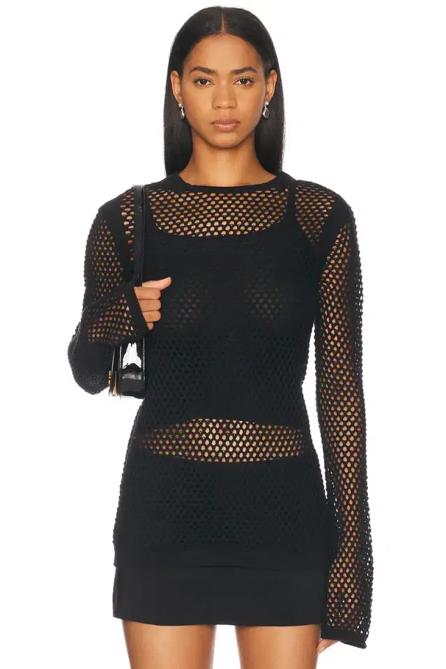 Helmut Lang Mesh Long Sleeve Top