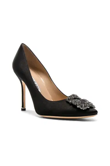 Manolo Blahnik Hangisi 105 Satin Pumps | Thumbnail 2 Manolo Blahnik Hangisi 105 Satin Pumps | Thumbnail 2