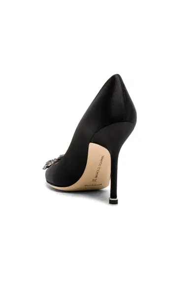 Manolo Blahnik Hangisi 105 Satin Pumps | Thumbnail 3 Manolo Blahnik Hangisi 105 Satin Pumps | Thumbnail 3