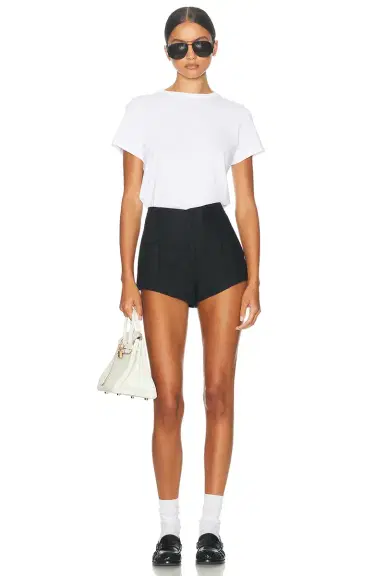 Helsa Washed Linen Micro Short | Thumbnail 7