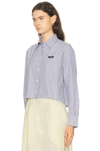 Miu Miu Cropped Button Up Top | Thumbnail 2 Miu Miu Cropped Button Up Top | Thumbnail 2