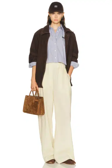 Miu Miu Cropped Button Up Top | Thumbnail 4 Miu Miu Cropped Button Up Top | Thumbnail 4