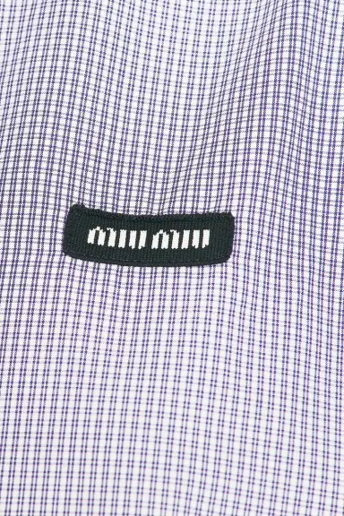 Miu Miu Cropped Button Up Top | Thumbnail 5 Miu Miu Cropped Button Up Top | Thumbnail 5